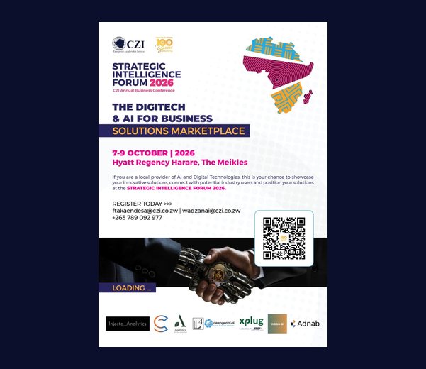 Flyer for the CZI Strategic Intelligence Forum 2026 on a navy background